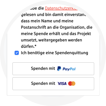 Spendenquittung anfordern